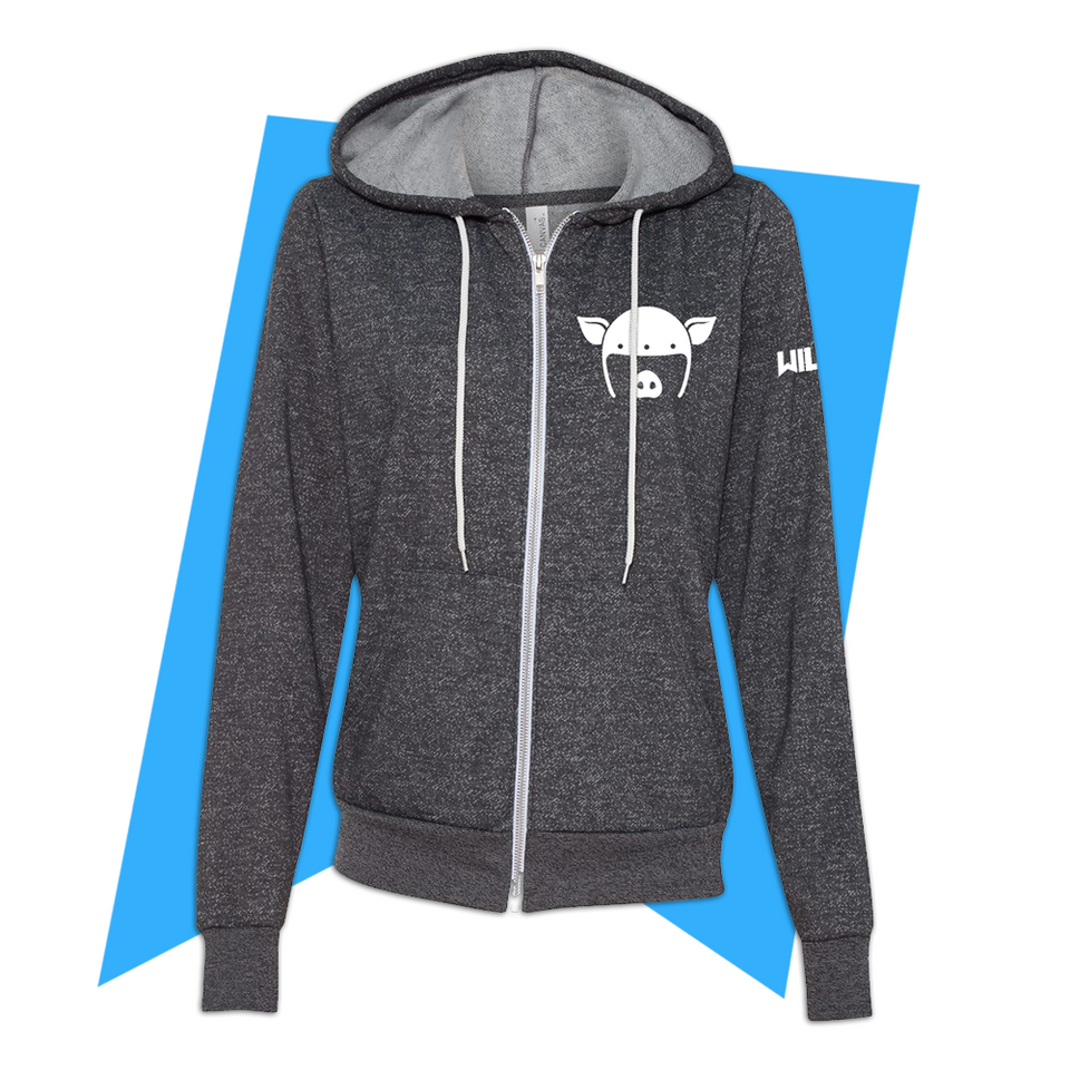 Logo Zip Up Hoodie (Digital Grey)