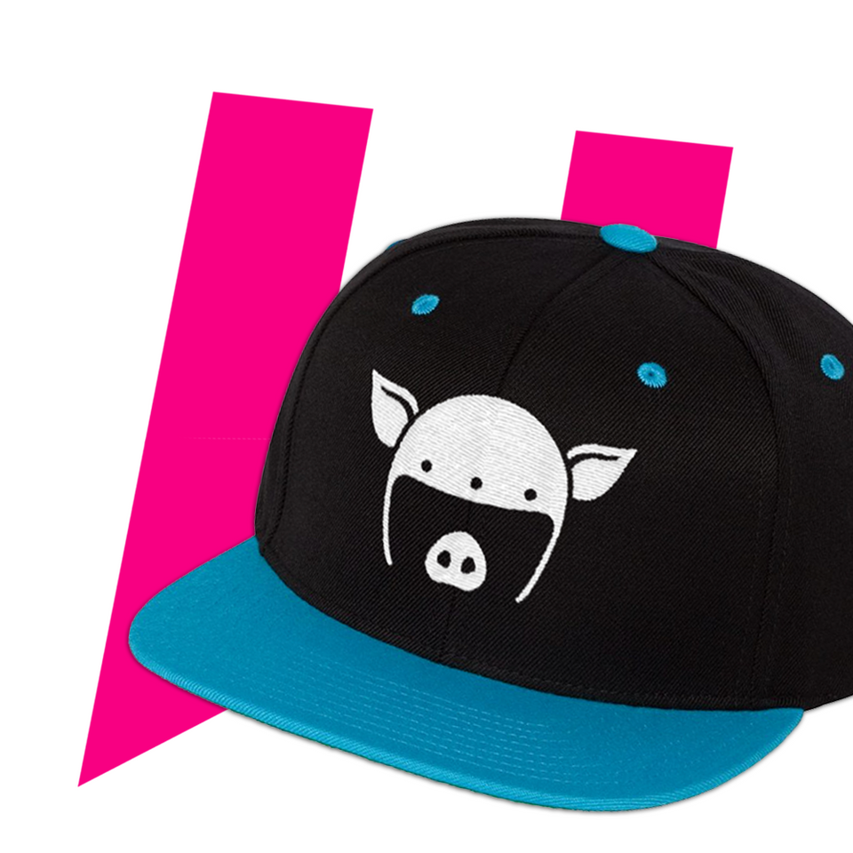 Logo Snapback (Black/Teal)